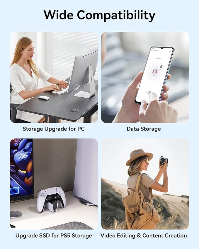 Yottamaster 2TB Magnetic External SSD, Up to 2000MB/s USB 3.2 Gen 2x2 Portable Solid State Drive, Supports 4K ProRes HDR Compatible with iPhone 16/15 Pro Max, Smartphone, Tablet, Laptop - PF20