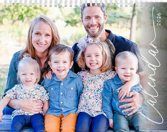 Custom Photo Wall Calendar 2026 - Personalized Family & Office Photo, Print Your 13 Memories Custom - Perfect for Parties, Birthdays & Christmas Gifts (Cover 6（11"×17"）, 1 x Calendar)