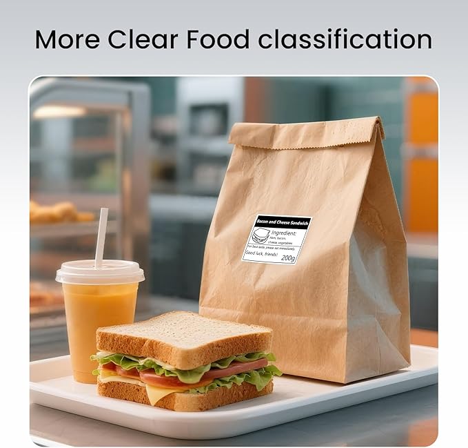 CLABEL 221B Label Maker Machine with Tape, 2 Inch Thermal Label Printer, Portable Bluetooth Sticker Maker Machine Barcode Labeler Compatible with Phone & PC for Small Business Retail Office