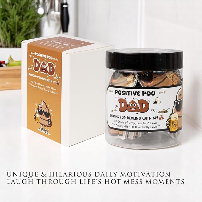 Positive Jar, Affirmation Jar, Emotional Support Jars, Decorative Jars (Poo Dad)