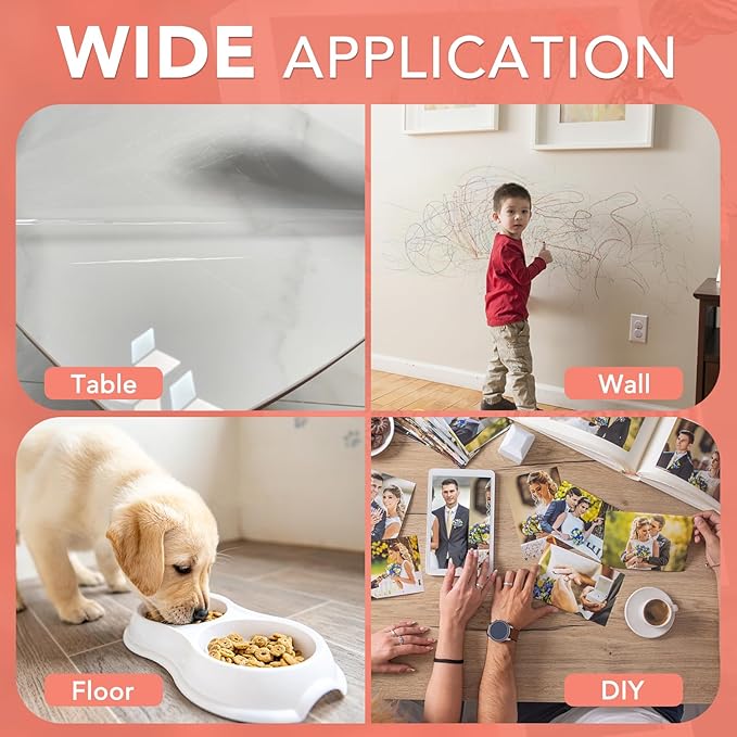 6 Rolls Clear Contact Paper, Plastic Book Covers 13.5 in x 5 ft, Contact Paper peel and stick, Clear Self Adhesive Protective Liner Papers Protector for Crafts Paperback Textbook Hard Covers Documents