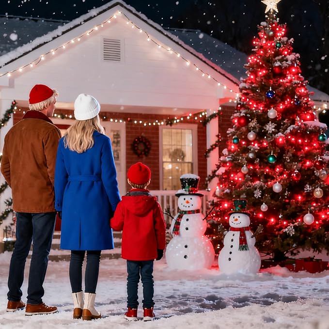 1500 LED Christmas Lights Outdoor with 12 Modes, 470FT Green Wire Christmas String Fairy Lights with Timer & Dimmable, Waterproof Twinkle Tree Lights for House Patio Party Wedding Xmas Decor, Red