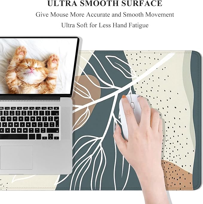 Desk Mat, 32" x 12" XXL Extended Large Gaming Mouse Pad, Desktop Decor Desk Pad, Cute Men Women Office Supplies and Accessories, XL Mouse Mat for Laptop & Keyboard, Desert Flower