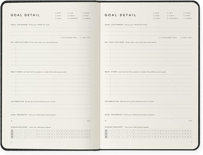 Full Focus Leather Planner by Michael Hyatt - The #1 Daily Planner to Set Annual Goals, Increase Focus, Eliminate Overwhelm, and Achieve Your Biggest Goals - Hardcover (Black)