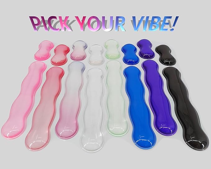 Gel Wrist Rest for Keyboard and Mouse, Wrist Rest for Keyboard, Mouse Wrist Support, Pain Relief, Cool Touch, Non-Skid, Keyboard and Mouse Wrist pad Set