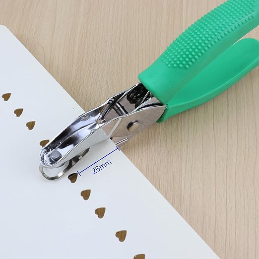 1/4 Inch Heart Shaped Hole Puncher, Handheld Single Hole Paper Punch, One Hole Paper Punch for DIY Craft Paper Scrapbook Puncher Hand Tool