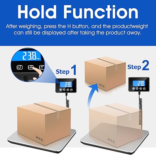 Luggage Scale 440lb Digital Shipping Scale with 0.35oz Accuracy, Tare/Hold, USB & Battery, Portable Postal Package Scale for Travel, Home, Office
