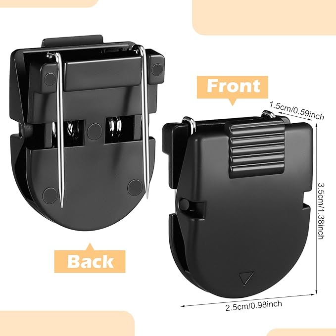 100 Pcs Cubicle Clips Fabric Panel Cubicle Accessories Fabric Partition Panel Wall Clip Office Photos Wall for Notes Memos Standard Size, 40-Sheet Capacity (Black)