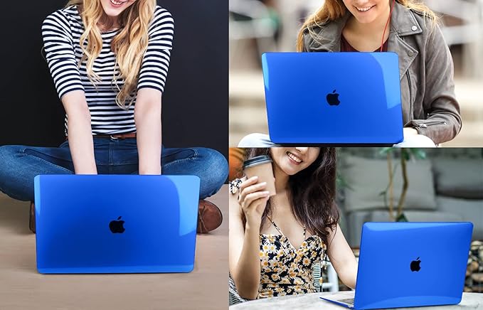 CISSOOK Case for MacBook Pro 13 Inch 2025-2020 Release A2338 A2251 A2289 Model, Hard Shell Case with Keyboard Cover for MacBook Pro 13" M1 M2 -Blue