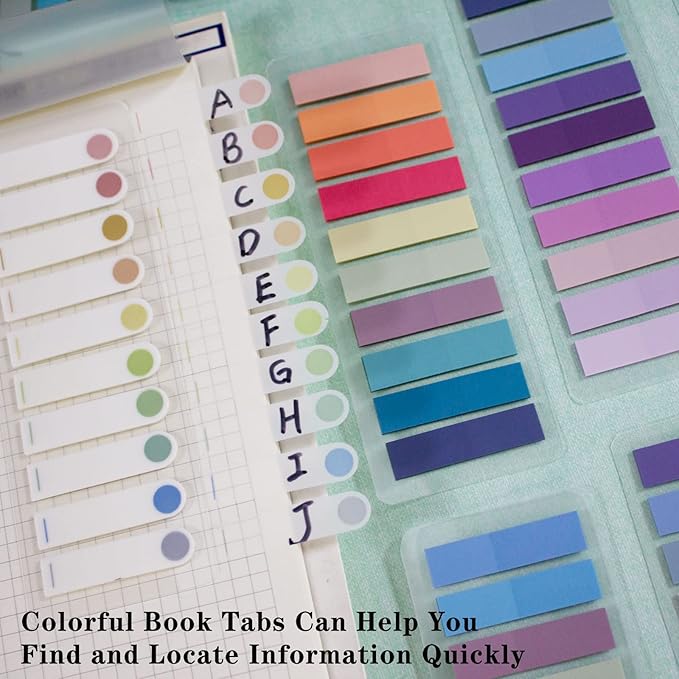 ELII Sticky Tabs 2400pcs - Colored Writable & Repositionable Page Markers