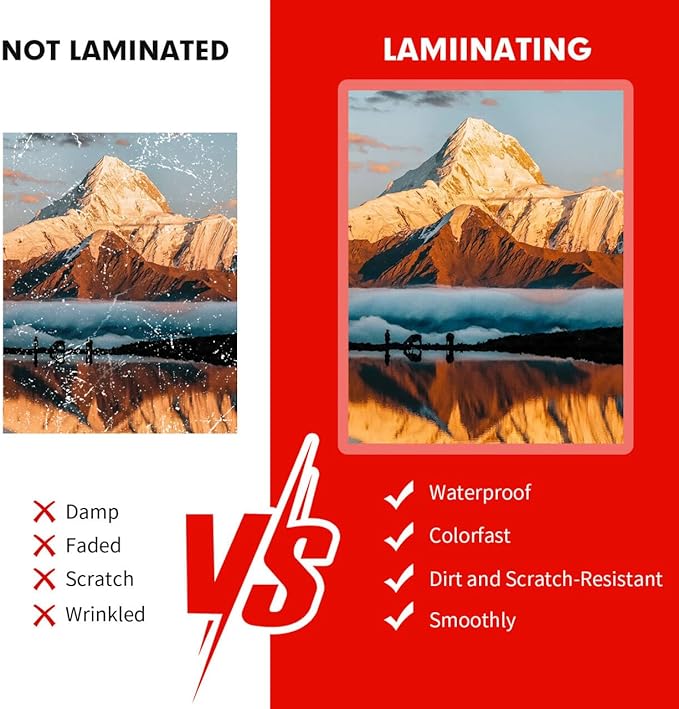 Laminating Sheets, 400 Pack Clear Thermal Laminating Plastic Paper Laminator Sheets, 9 x 11.5-Inch, 3mil, Ideal Office or School Supplies