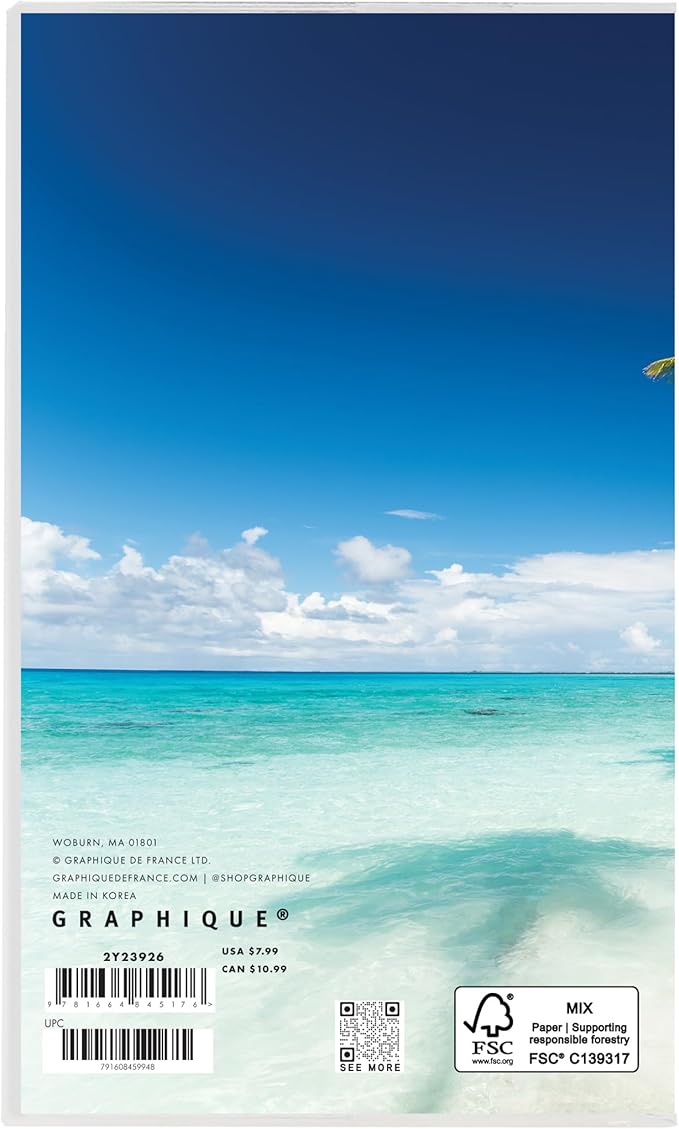 Graphique 2 Year Pocket Planner | 29 Month Organizer, Aug. 2025 – Dec. 2027 | Monthly Calendar & Notes Spreads | Marked Holidays | Island Paradise | 3.75” x 6"