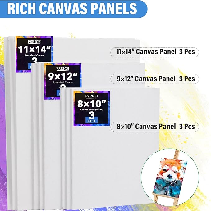 122PCS Professional Painting Set,Art Painting Supplies Kit,Canvas Painting Kit with Tabletop Wooden Easel,72Colors(Acrylic Paint Set,Watercolor,Oil) Brushes, Canvases,Painting Set for Kids Adults