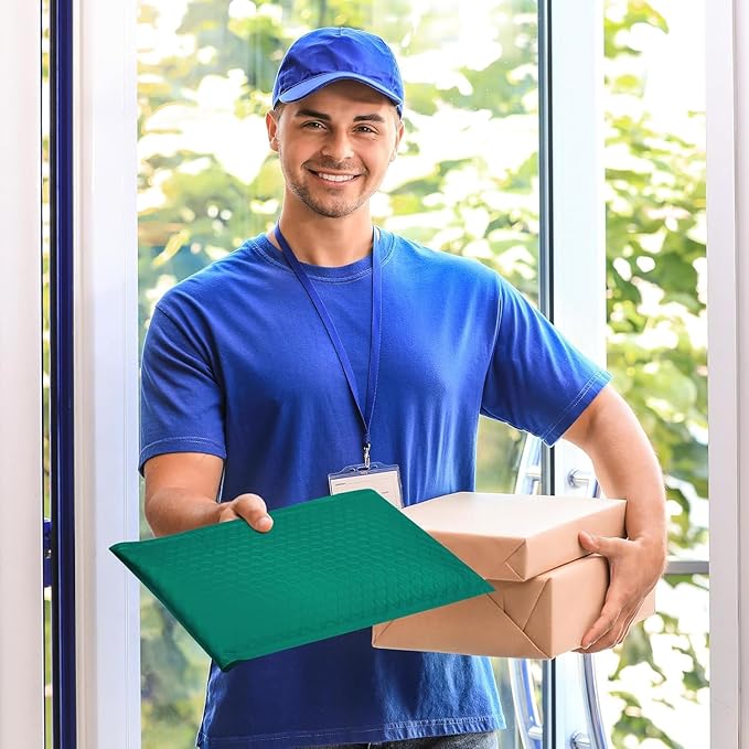 Fuxury Bubble Mailer 8.5 x 12 250 Pack Forest Green #2 Padded Envelopes Self-Seal Adhesive Bubble Mailers Bulk Water Resistant Bubble Envelope for Mailing,Packaging,Small Business