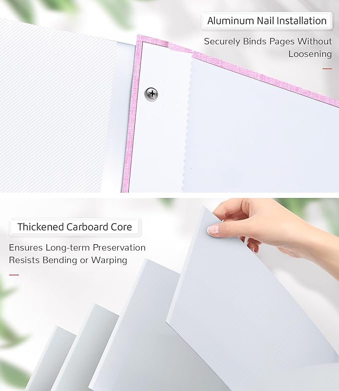 Photo Album Self Adhesive Scrapbook Album for 3x5 4x6 5x7 8x10 Pictures,60 Pages Linen Cover with Display Window DIY Photo Book,Ideal Gifts for Family Travel Wedding Baby