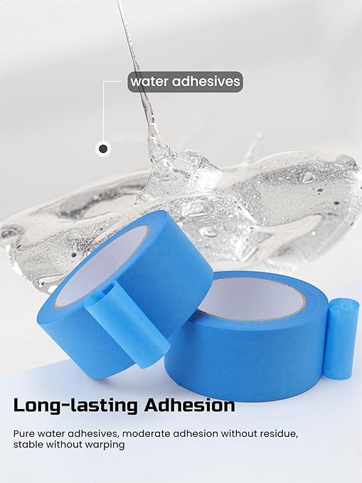 Lichamp Blue Painters Tape, 1 Pack 1.9 inch by 55 Yards Paper Tape, Blue Tapes for Crafts Arts