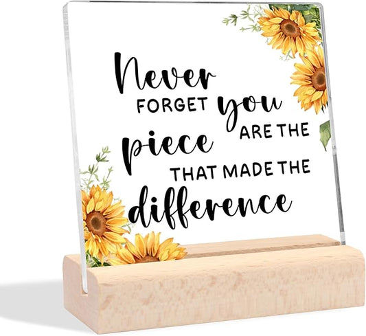Farewell Gifts for Coworkers, Coworker Leaving Gifts Retirement Gifts for Women Acrylic Desk Decorative Sign, Happy Retirement Going Away Goodbye Farewell Gifts for Coworkers Friends Teachers