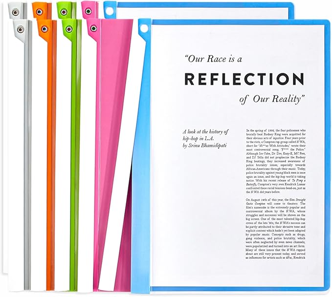 10PCS Clear Report Covers with Swing Clip, Professional Clear Front Presentation Folders Resume Folder, 30 Sheets Capacity A4 Size File Document Organizer, No Punch Needed