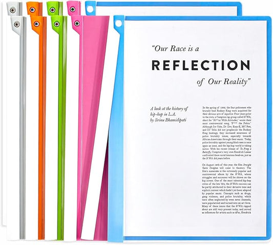 10PCS Clear Report Covers with Swing Clip, Professional Clear Front Presentation Folders Resume Folder, 30 Sheets Capacity A4 Size File Document Organizer, No Punch Needed