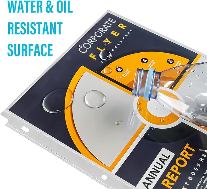 VST Sheet Protectors 8.5 x 11 Inch for 3 Ring Binder, Crystal Clear Page Protectors, Medium Weight Plastic Sleeves, Top Loading Paper Protector Acid Free, Letter Size, Dry Erase Pocket, 200 Sheets