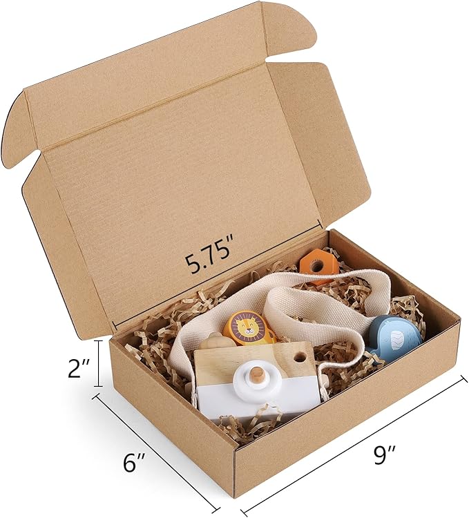 Eupako 9x6x2 Shipping Boxes Small Corrugated Cardboard Box - 25 Pack Brown Mailing Boxes for Packaging Small Business, Mailer Box