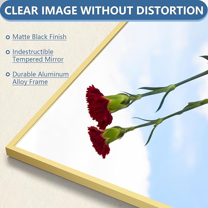 Full Length Mirror with Stand 76"x34" Extra Large Gold Floor Mirror, Rectangle Standing Mirror for Living Room Bedroom Cloakroom Gym, Thin Aluminum Frame, Tempered Glass