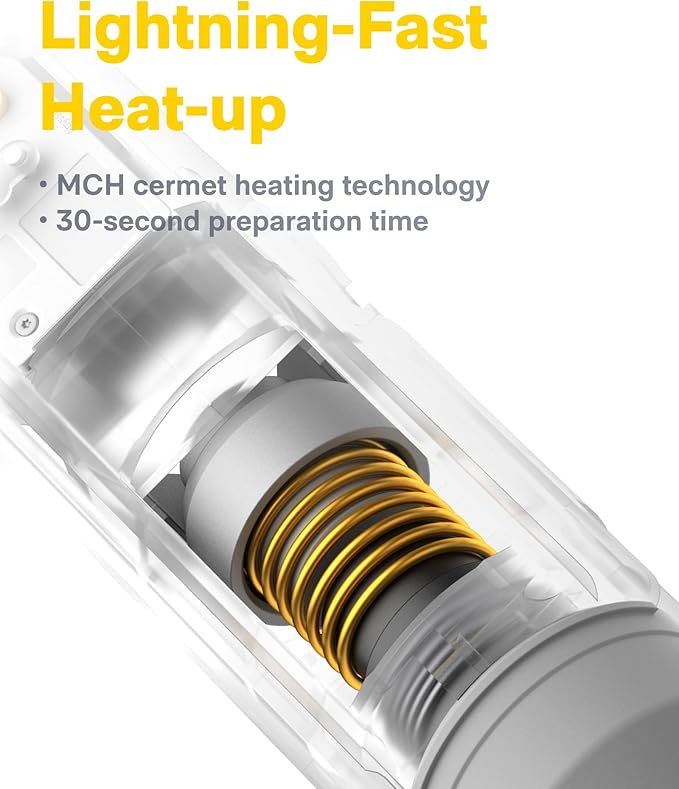 HOTO Cordless Hot Glue Gun, Minimalist Style, 30s Heating Fast, Smart Power-off, Compact Size, Intelligent Temperature Control, USB-C Rechargeable,10 Glue Sticks for Crafts, DIY Arts, Home Repairs