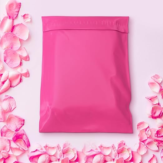 Pink Poly Mailers 24x24 100 Pcs, Cute Waterproof Shipping Bags with Self-Seal Adhesive, Durable Tear-Resistant Shipping Envelopes for Clothing