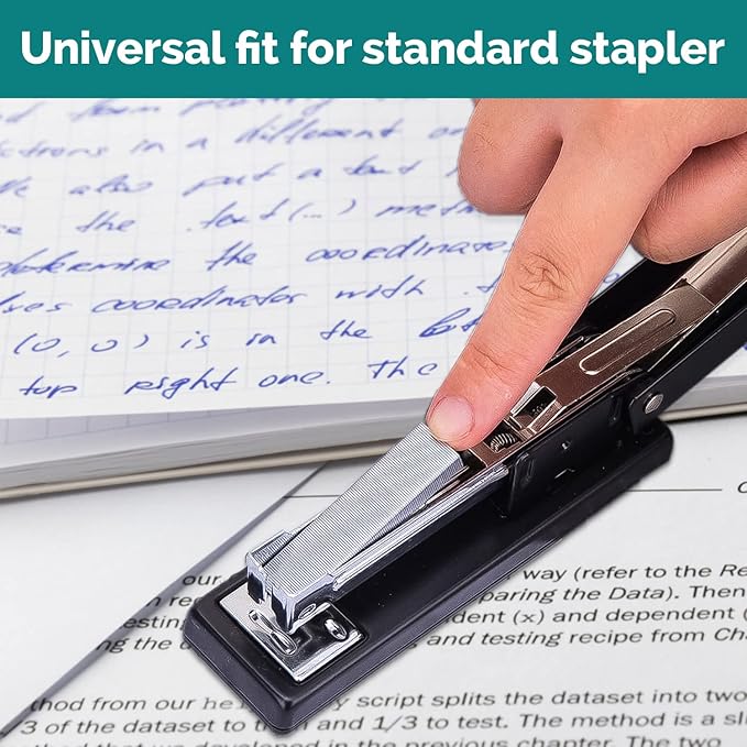 The Mega Deals Stapler Value Pack Includes 1 Staplers for Desk, 2 Pk. Staples - 1/4'' Staples Standard, 1 Black Staplers Office Heavy Duty Classic Stapler Great for Office and Home Use (B0B13PHF7Z)