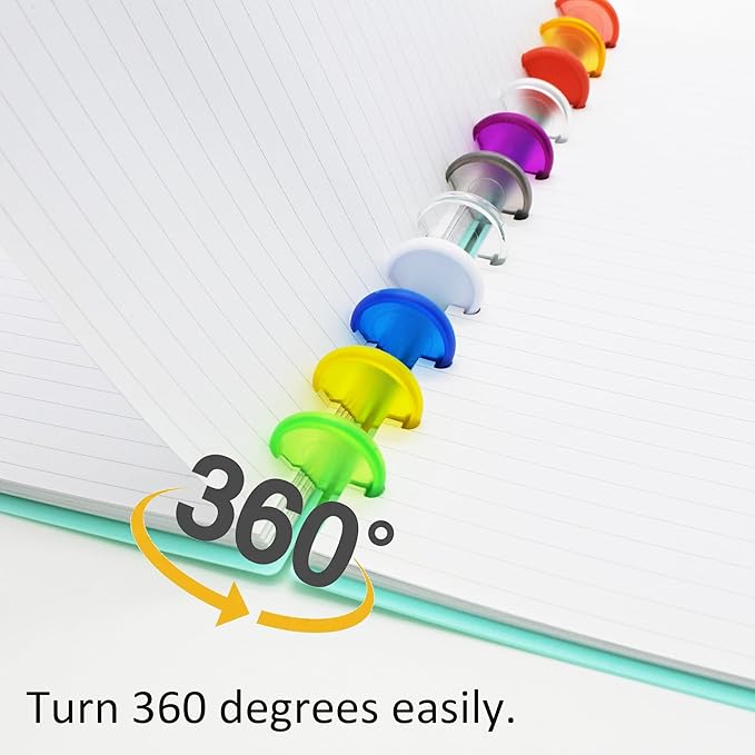 100pcs Discbound Notebook Discs 1.5inch(38mm) Planner Disc Accessories fits for Tul,Levenger,Arc,Happy Planner,Talia(Solid & Clear Mixed,1.5inch/38mm)