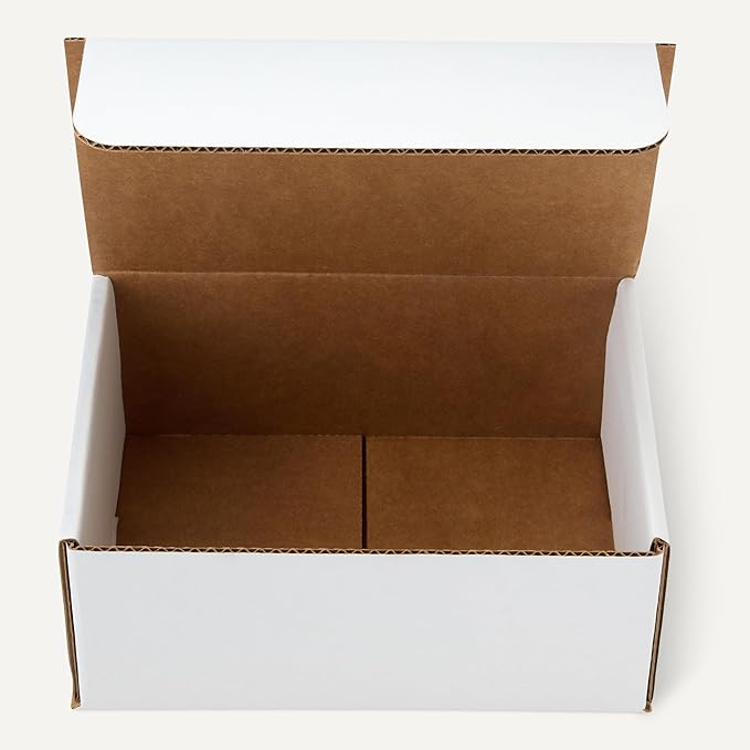 Amazon Basics White Shipping Boxes, Cardboard Mailer Box for Moving and Storage, 9 x 6 x 4 inches, 25 Pack