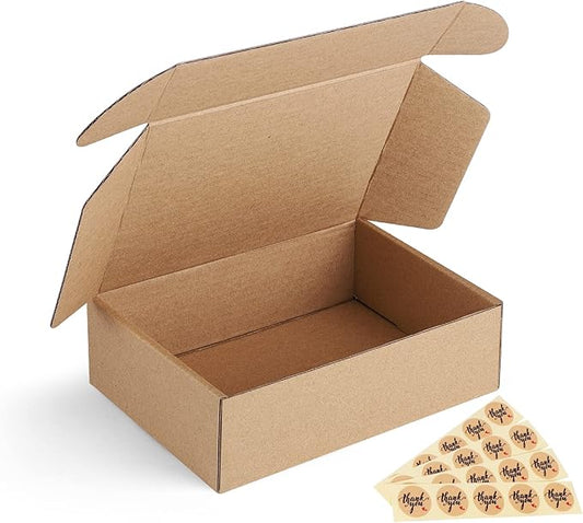 Eupako 7x5x2 Shipping Boxes Small Corrugated Cardboard Box - 25 Pack Brown Mailing Boxes for Packaging Small Business, Mailer Box