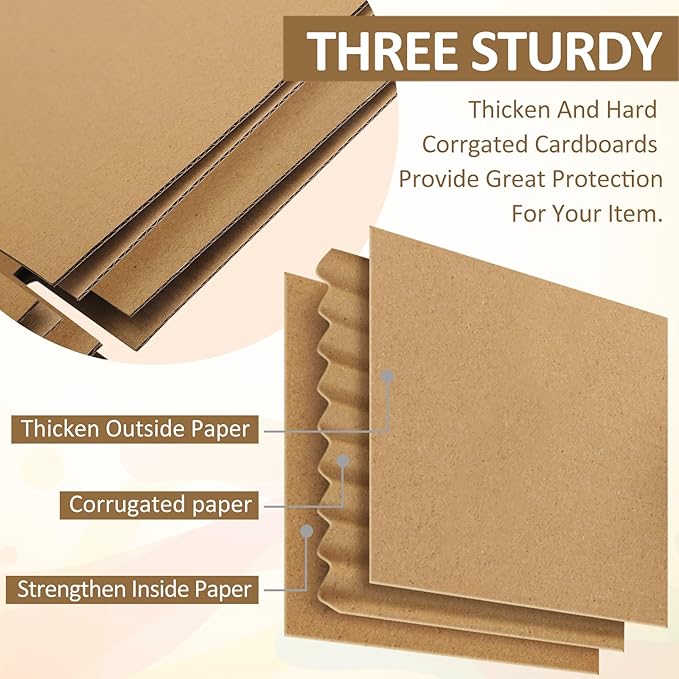 Eupako 10x6x6-Small-Shipping-Boxes-30-Pack-Brown-Corrugated-Box-Mailers, Cardboard Boxes for Packaging Small Business, Mailing