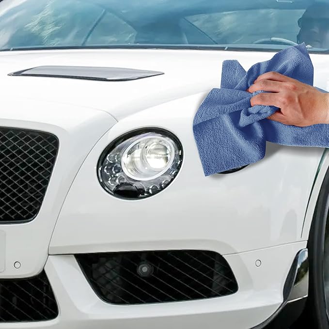 Reusable Microfiber Wipes, 50 Packs, Size 14 inches x 14 inches (Green)