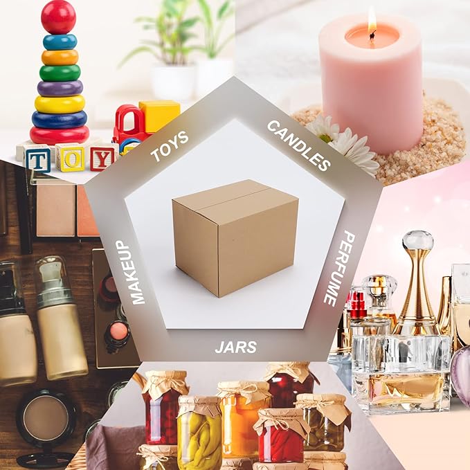 CRUGLA 40 Packs 8x6x6 Shipping Boxes Cardboard Boxes Shipping Box for Business Packaging Thin Box