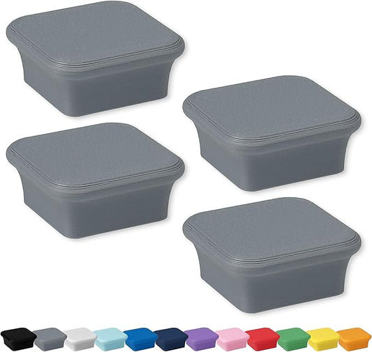 Glassboard Studio MiniBar Magnet - Strong Neodymium Rare Earth Magnets for Fridge, Whiteboard, Locker & Magnetic Glassboards - Ideal for Crafting & Office Use - Strong Fridge Magnets (Steel Gray, 4)