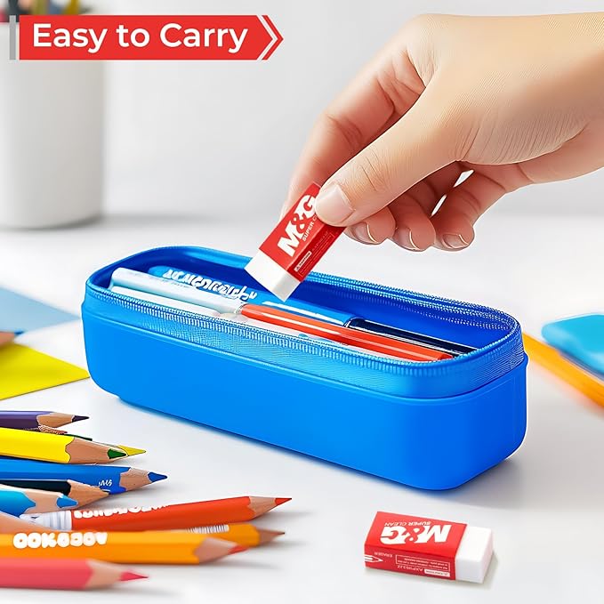 M&G Pencil Eraser for Kids, 30 Pack, White Erasers Bulk, Erasers for Artists, Drawing Erasers for Sketching, Small Pencil Erasers, Art Erasers for Drawing, School Erasers Office Supplies