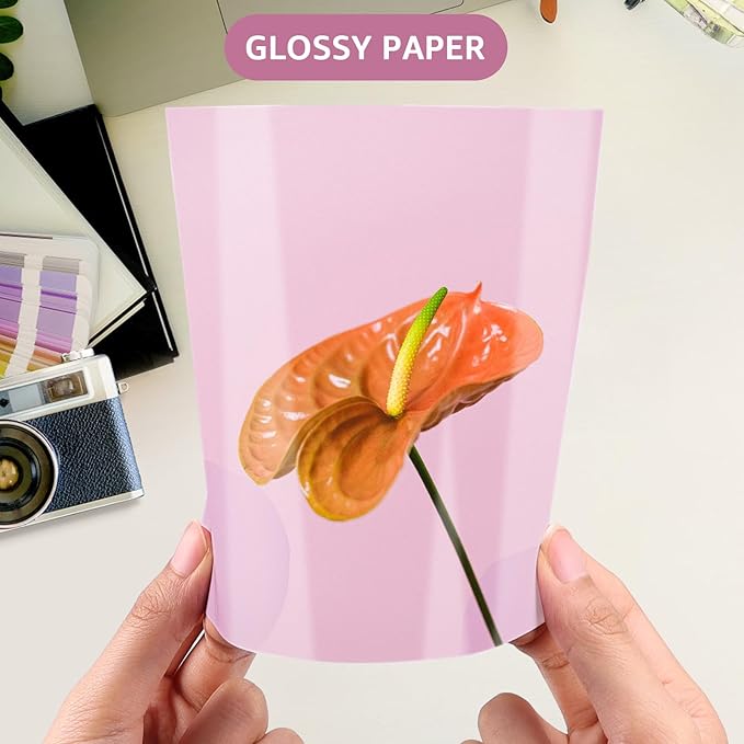 ZBEIVAN Photo Paper 8x10, 8.5x11 inch, Glossy Photo Papers 100 Sheets, 200 GSM Paper for Printer (50 Sheets of each size 8x10, 8.5x11)