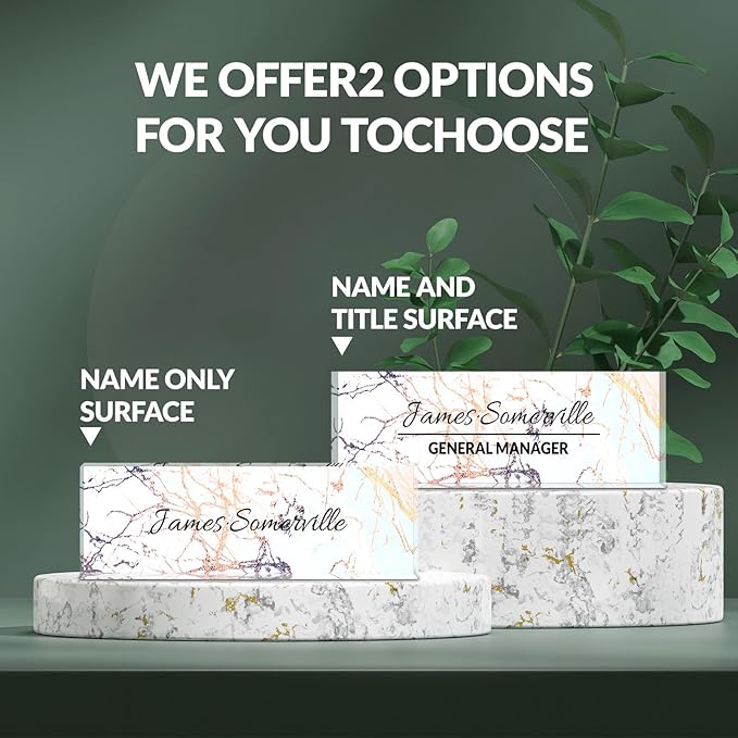 Desk Name Plate Personalized, Custom Name Plate for Desk, Acrylic Desktop Accessories, Office Gift & Decor for Women Men, Teacher Nurse Boss Employee Appreciation Gifts