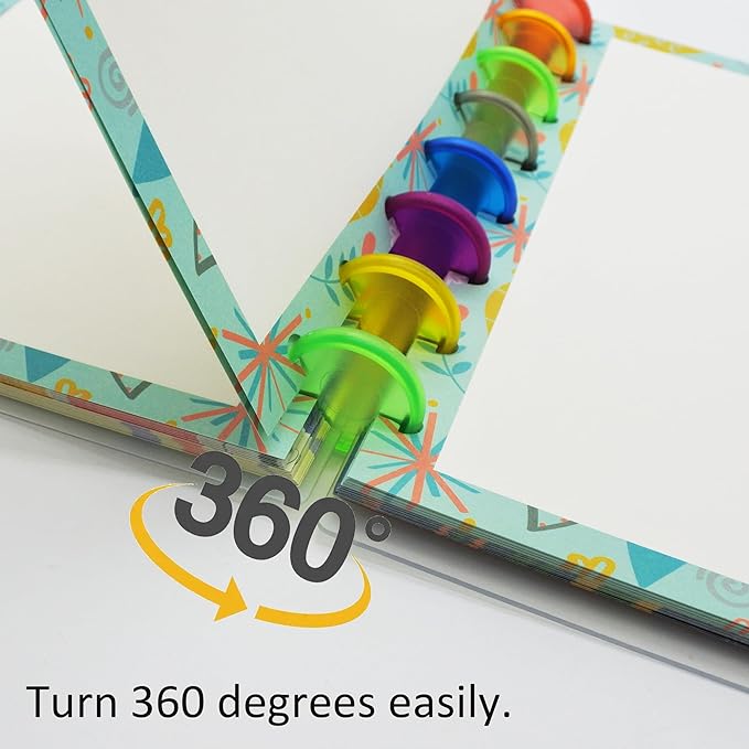 100pcs Discbound Notebook Discs DIY Planner Accessoriesfits for Tul,Levenger,Arc,Happy Planner,Talia(Transparent Mixed,1.26 inch/32mm)