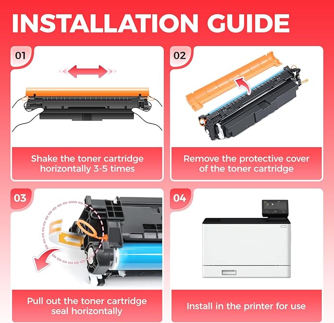 T12 T12L Toner Cartridge Set 4-Pack with chip High Yield Replacement for Canon T12 T12BK T12C T12Y T12M Compatible with Canon ImageCLASS LBP1333C MF1333C i-SENSYS X C1300 C1333i C1333P C1333iF Printer