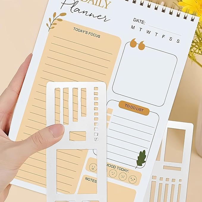 9 Pack Flexible Planner Stencils, Handmade Reusable Templates for Journaling, Dot Grid, Drawing, Checklists & Daily Planning, Calendar Stencils for DIY Crafts and Personal Planners