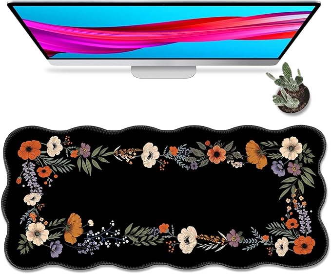 Galdas Gaming Mouse Pad XXL XL Large Long Extended Big Mousepad Non-Slip Rubber Keyboard Mouse Pad with Stitched Edges for Laptop Home Office (35.43x15.75x0.08 Inch)