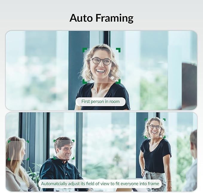 WYRESTORM 4K Conference Room Camera with AI Auto Framing, Presenter & Speaker Tracking, 120° Wide-Angle Webcam, 5X Digital Zoom, 4-Mic Array & 2 Speakers, Work with Meet, Teams, Zoom