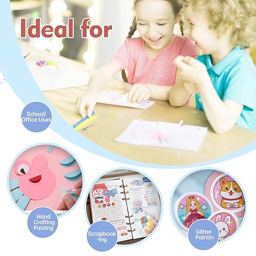 Quick Dry Glue Pens, Ballpoint Roller Stick Pen Set, Apply Glue Like Writing, Easy Precise Control Fine Tip Adhesive for Crafting, Scrapbooking, Card Making, Foil Calligraphy, Kids, Artists