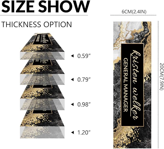 Desk Name Plate Personalized, Custom Name Plate for Desk, Acrylic Desktop Accessories, Office Gift & Decor for Women Men, Teacher Nurse Boss Employee Appreciation Gifts