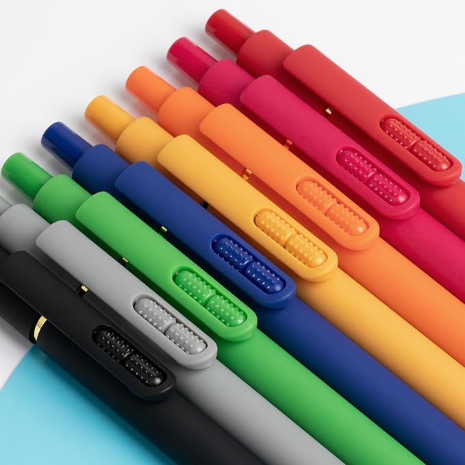 inkipen- 8 Pack Pens, Gel pens Black Ink, Fine Point(0.5mm),Quick-Drying Smooth Writing,School and Office Supplies