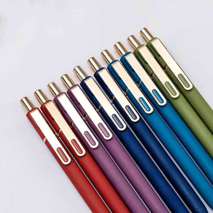 0.5mm Gel Pens Black Ink Gel Retractable Cute Pen for Smooth Writing School Office Supplies (Vintage 10-count)