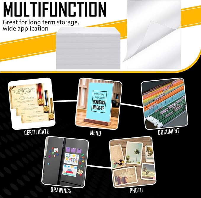 Sherr 200 Pack 10 Mil Laminating Pouches Thermal Laminating Sheets Letter Size 9 x 11.5 Inch Clear Plastic Paper Hot Glossy Sheets Office Supplies