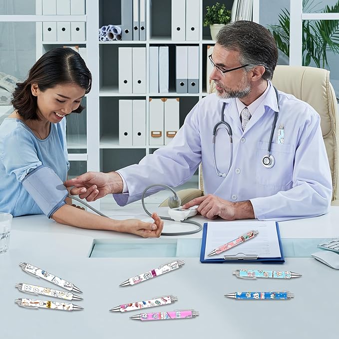 Cute Dental Pens Set – Tooth & Dentist-Themed Ballpoint Pens for Dental Hygienists, Assistants, Students, Kids – Fun Oral Care Stationery for Clinic, School, or Office – Perfect Dentist Gift, 10 Pack